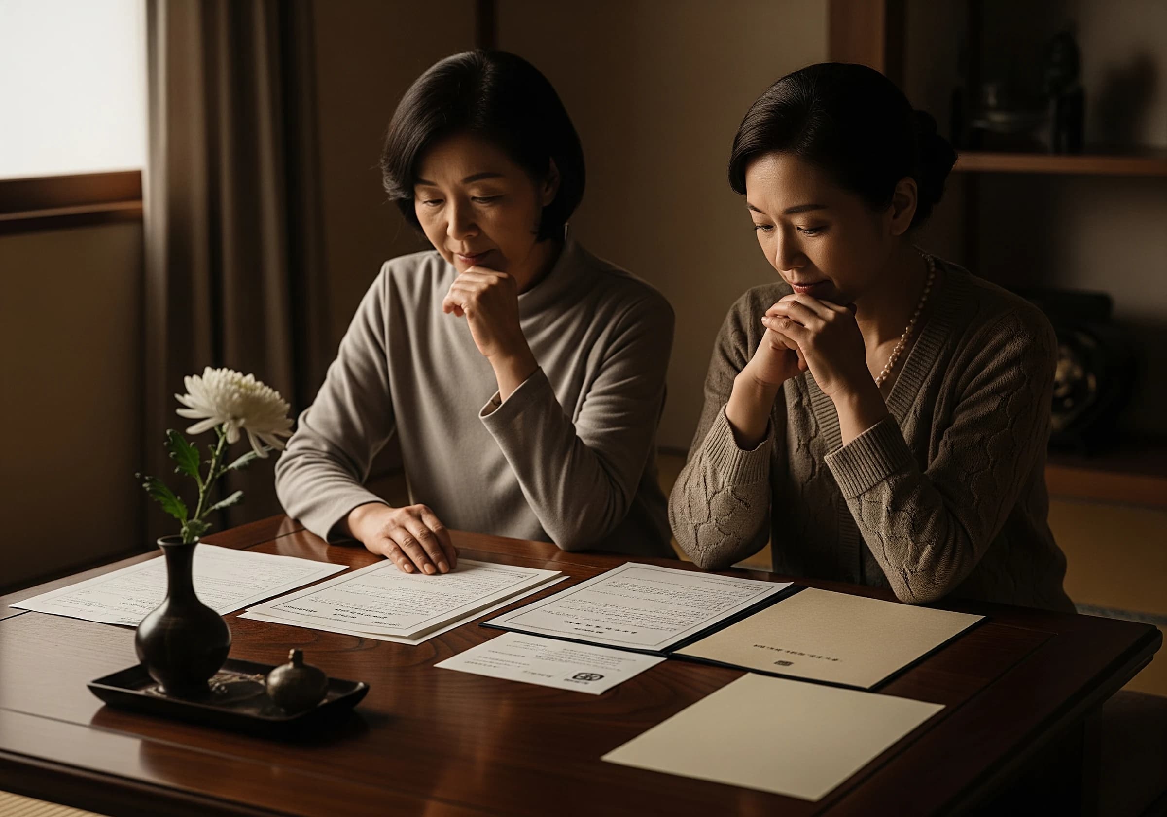 相続のご相談に臨むご家族の様子